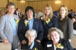 YWCA Board of Directors. Top: Susan Donahue, Susan Gershkoff, Kim Garneau, Deborah Perry. Bottom: Jeanne Lynch and Lisa Carcifero